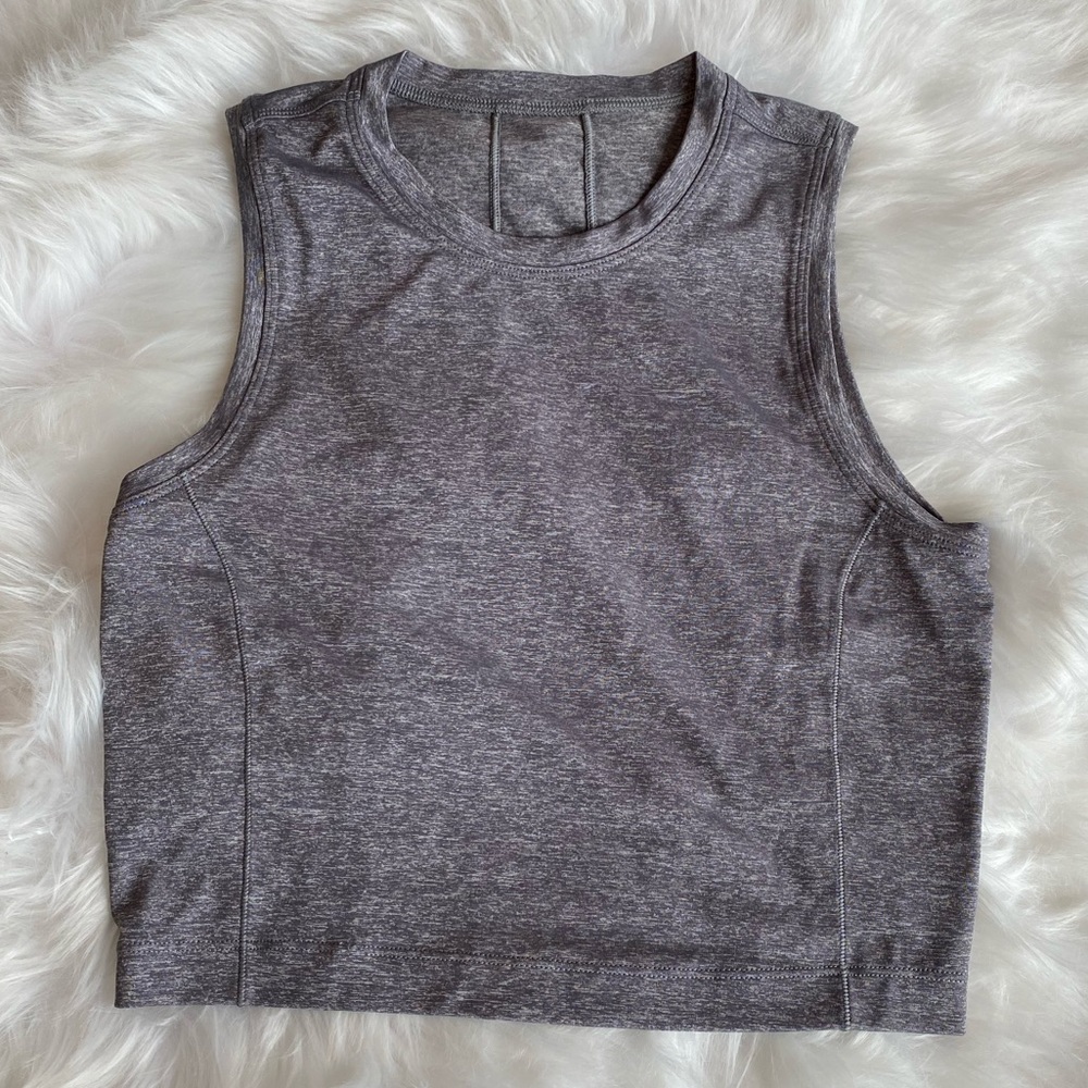 LuluLemon Short Stop Tank in Heathered Slate